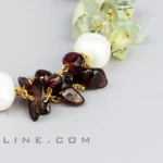 ست زیورالات گنجینه بهار | ترکیب گارنت، مروارید و پرهنیت |آفرلاینafarline