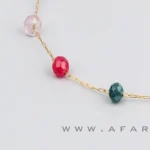 تنوع سنگهای تراشدار رنگی شامل روبی زئوسیت و آکوامارین در برند Afarline