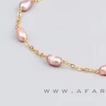 جزئیات مرواریدهای فرم گندمی طبیعی در زیورآلات برند Afarline